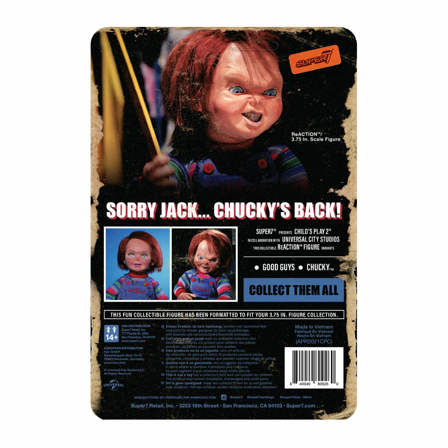 SUPER7 Child's Play ReAction Figure - Evil Chucky 3 SUPER7 Child's Play ReAction Figure - Evil Chucky - Image 3