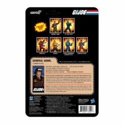 SUPER7 G.I. Joe ReAction Figures Wave 7 - General Hawk -Cheap SUPER7 Store RE GIJOW7 GeneralHawk BackofCard comp