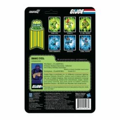 SUPER7 G.I. Joe ReAction Figures Wave 1b - Snake Eyes (Glow Patrol) -Cheap SUPER7 Store RE GIJoe W1b GlowPatrol SnakeEyes backofcard 2048