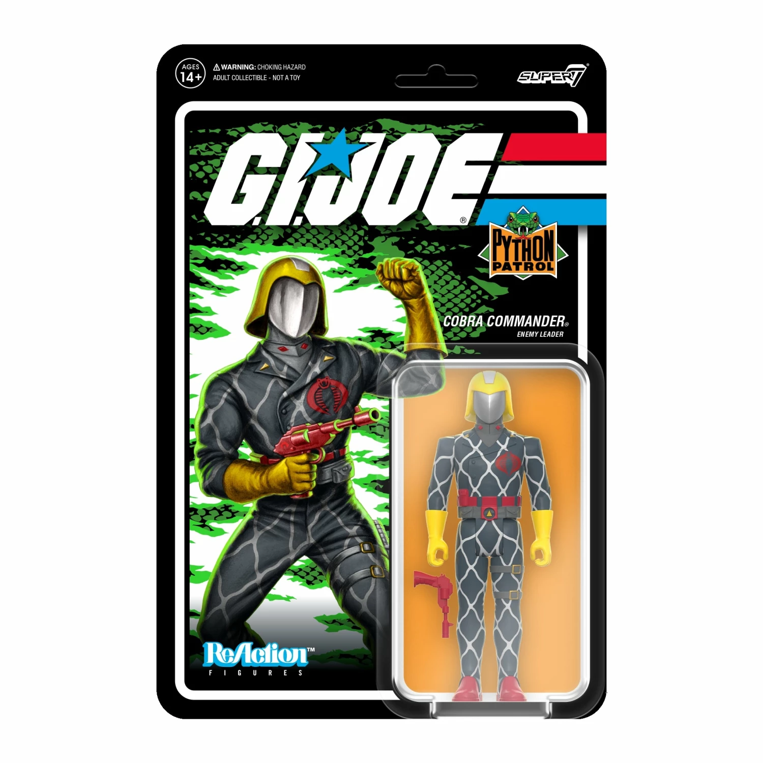 SUPER7 G.I. Joe ReAction Figures Wave 6 - Python Patrol Cobra Commander 1 SUPER7 G.I. Joe ReAction Figures Wave 6 - Python Patrol Cobra Commander