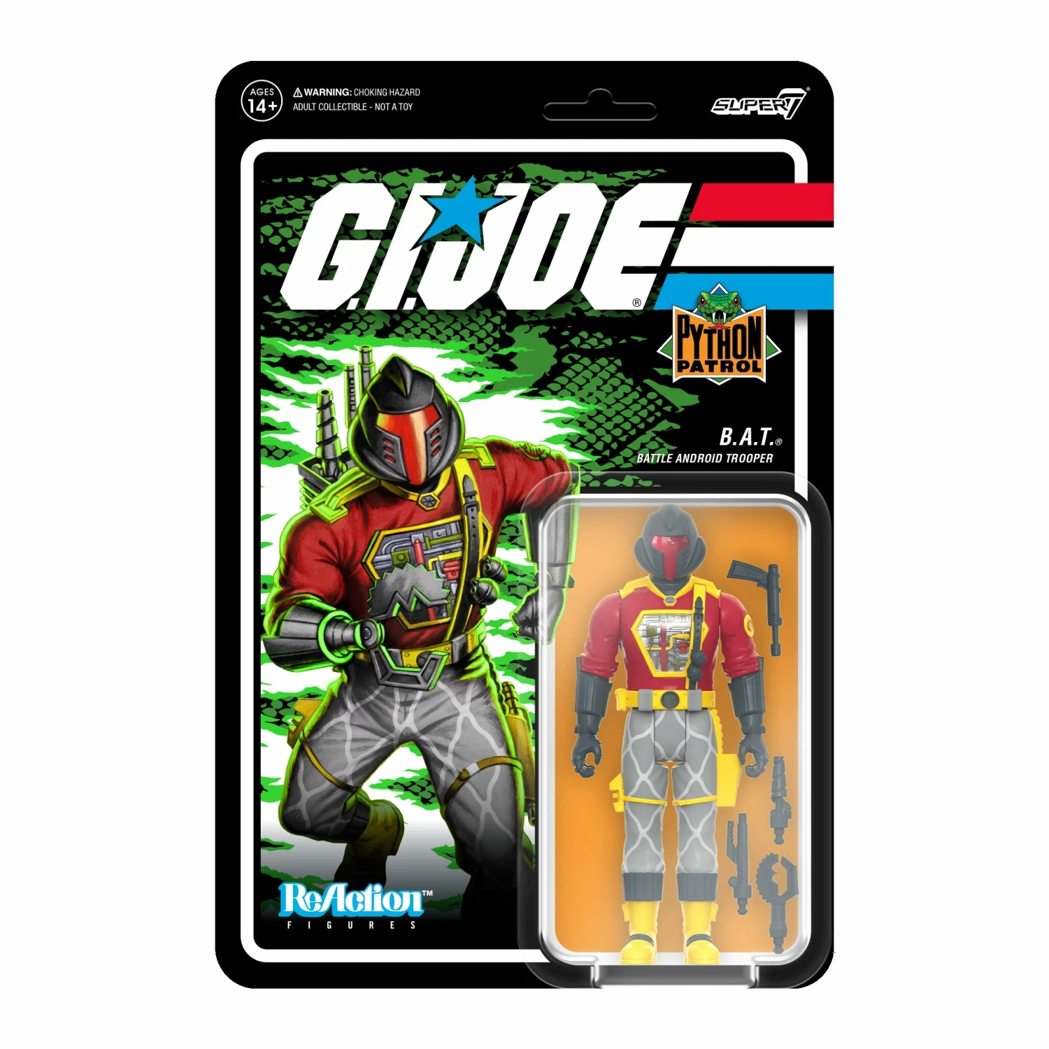 SUPER7 G.I. Joe ReAction Figures Wave 6 - Python Patrol Cobra B.A.T. 1 SUPER7 G.I. Joe ReAction Figures Wave 6 - Python Patrol Cobra B.A.T.