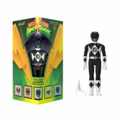 SUPER7 Mighty Morphin Power Rangers ReAction SDCC 2023 - Black Ranger [Triangle Box] [SDCC 2023]