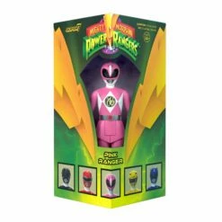 SUPER7 Mighty Morphin Power Rangers ReAction SDCC 2023 - Pink Ranger [Triangle Box] [SDCC 2023] -Cheap SUPER7 Store RE MMPR Pink Ranger Box comp