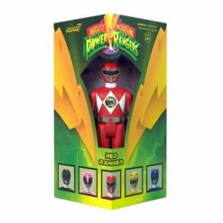 SUPER7 Mighty Morphin Power Rangers ReAction SDCC 2023 - Red Ranger [Triangle Box] [SDCC 2023] -Cheap SUPER7 Store RE MMPR Red Ranger Box comp