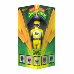 SUPER7 Mighty Morphin Power Rangers ReAction SDCC 2023 - Yellow Ranger [Triangle Box] [SDCC 2023] -Cheap SUPER7 Store RE MMPR Yellow Ranger Box comp