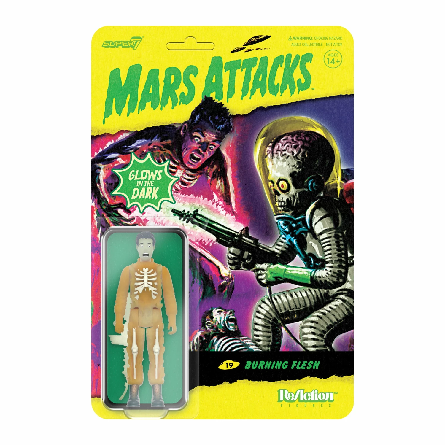SUPER7 Mars Attacks ReAction Wave 2 - Burning Flesh (Glow) 1 SUPER7 Mars Attacks ReAction Wave 2 - Burning Flesh (Glow)