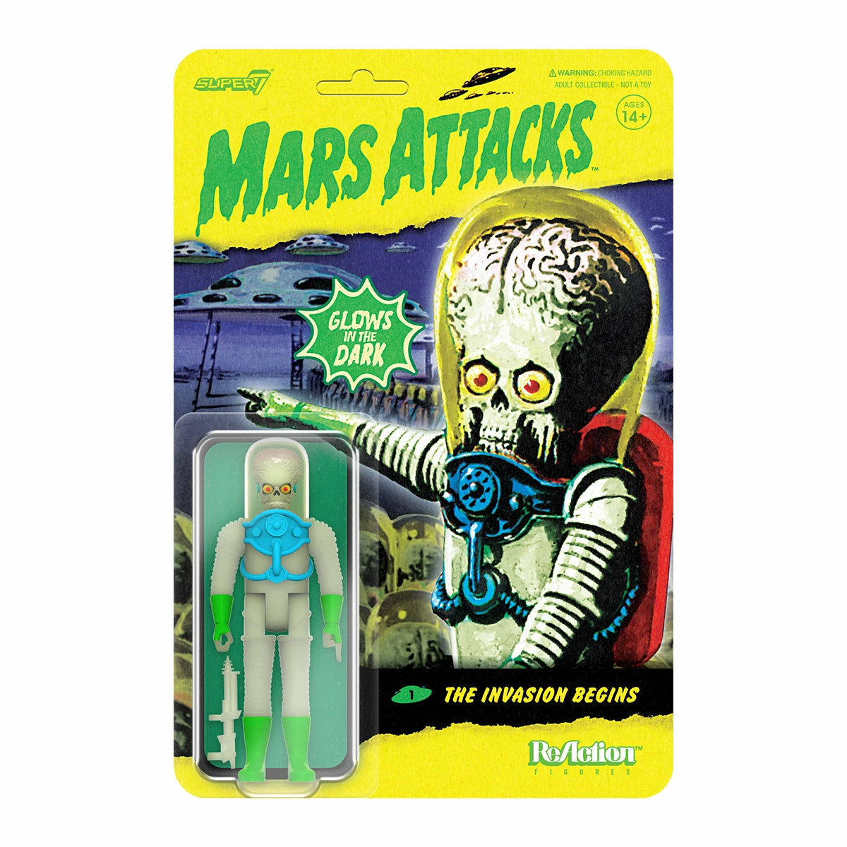 SUPER7 Mars Attacks ReAction Wave 2 - The Invasion Begins (Glow) 1 SUPER7 Mars Attacks ReAction Wave 2 - The Invasion Begins (Glow)