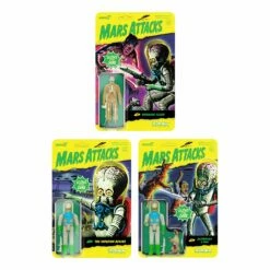 SUPER7 Mars Attacks ReAction Figures (Glow) Full Set