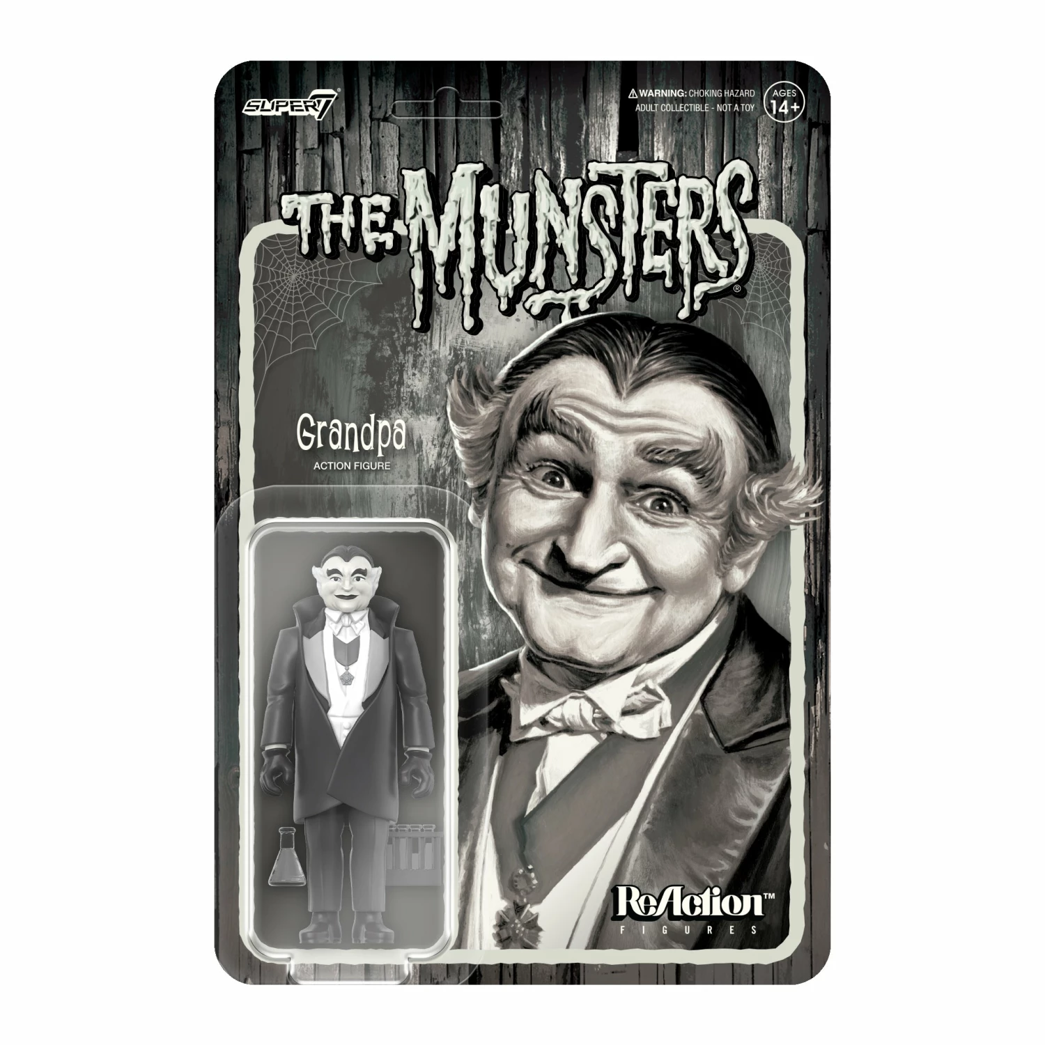 SUPER7 Munsters ReAction Figures Wave 2 - Grandpa (Grayscale) 1 SUPER7 Munsters ReAction Figures Wave 2 - Grandpa (Grayscale)