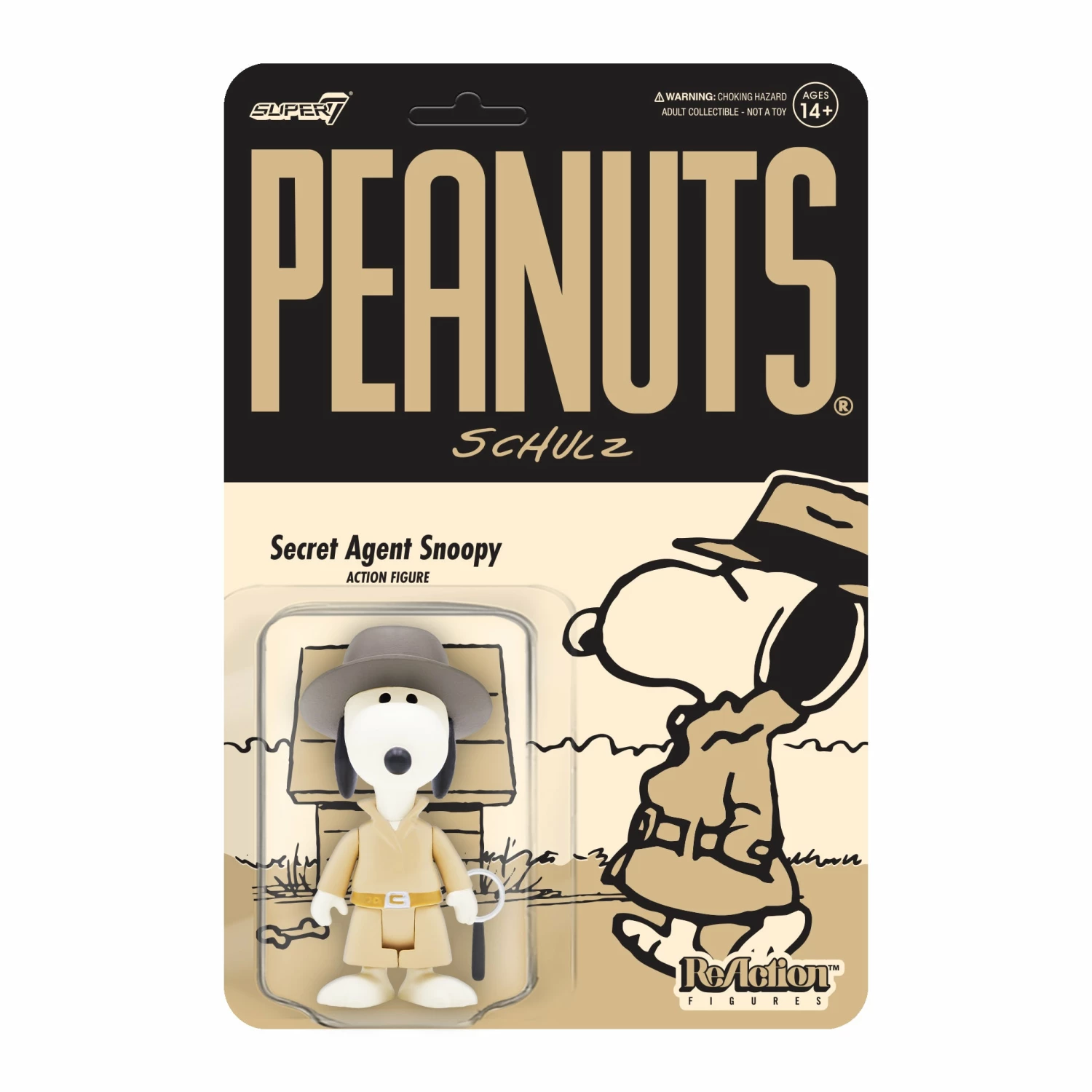 SUPER7 Peanuts ReAction Figure Wave 5 - Secret Agent Snoopy 1 SUPER7 Peanuts ReAction Figure Wave 5 - Secret Agent Snoopy