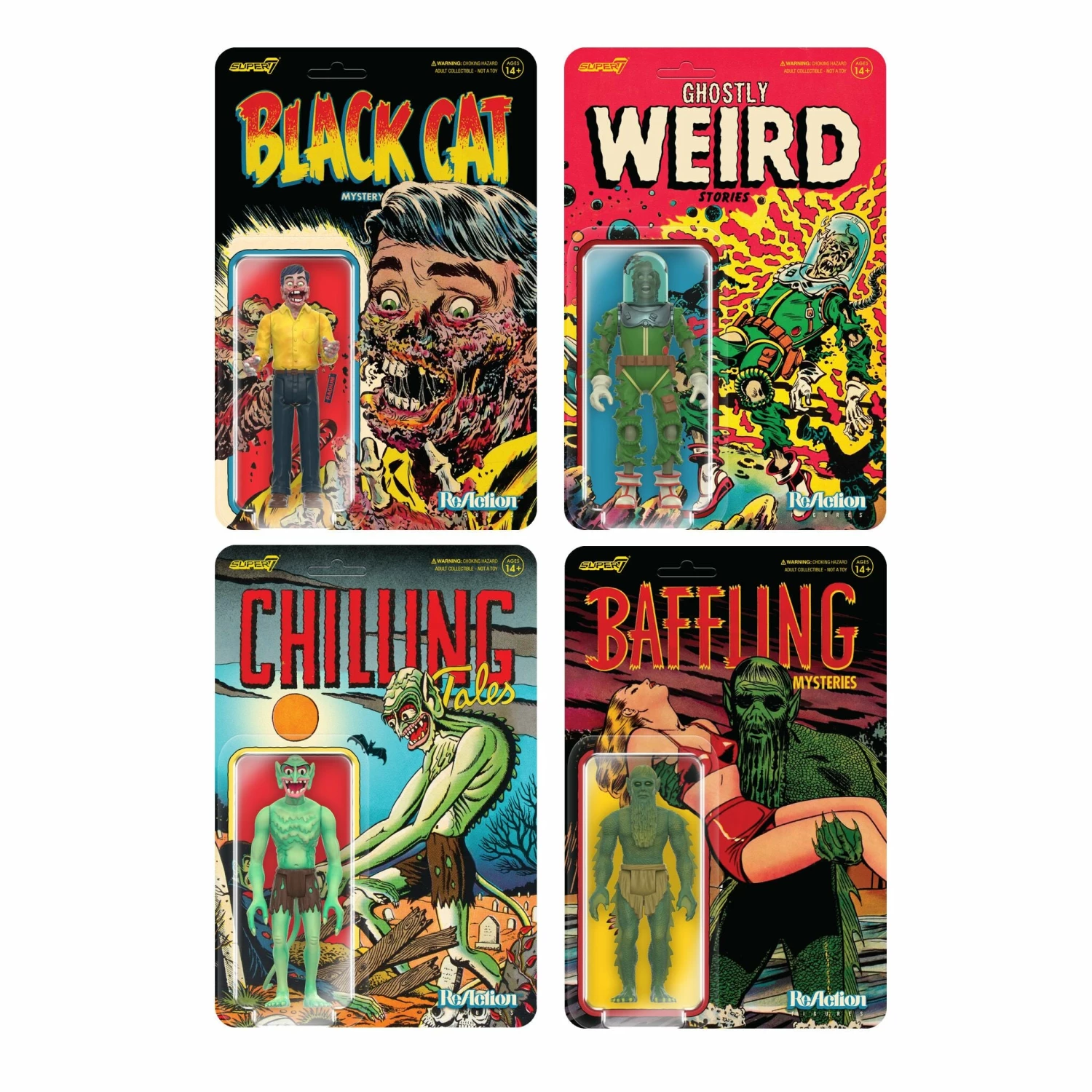 SUPER7 Pre-Code Horror ReAction Figures Wave 1 - Set Of 4 1 SUPER7 Pre-Code Horror ReAction Figures Wave 1 - Set Of 4