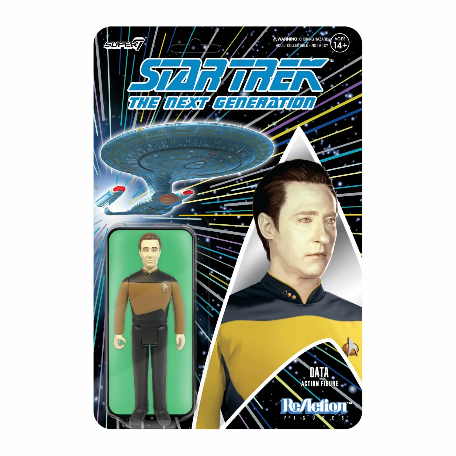 SUPER7 Star Trek: The Next Generation ReAction Figure Wave 1 - Data 1 SUPER7 Star Trek: The Next Generation ReAction Figure Wave 1 - Data