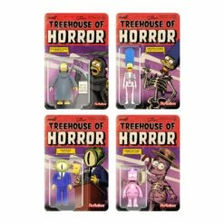 SUPER7 The Simpsons ReAction Figures Wave 3 - Treehouse Of Horror Set Of 4