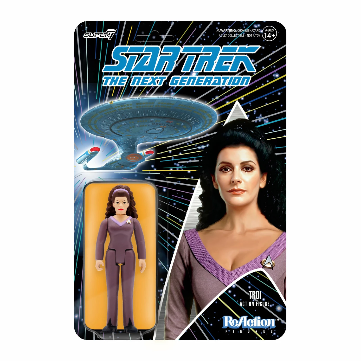 SUPER7 Star Trek: The Next Generation ReAction Figure Wave 2 - Counselor Troi 1 SUPER7 Star Trek: The Next Generation ReAction Figure Wave 2 - Counselor Troi