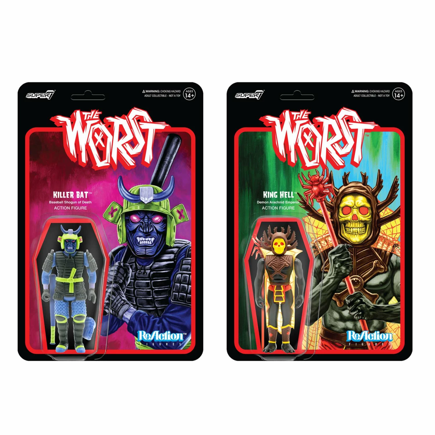 SUPER7 The Worst ReAction Figures - King Hell (Revenant) & Killer Bat (Specter) 1 SUPER7 The Worst ReAction Figures - King Hell (Revenant) & Killer Bat (Specter)