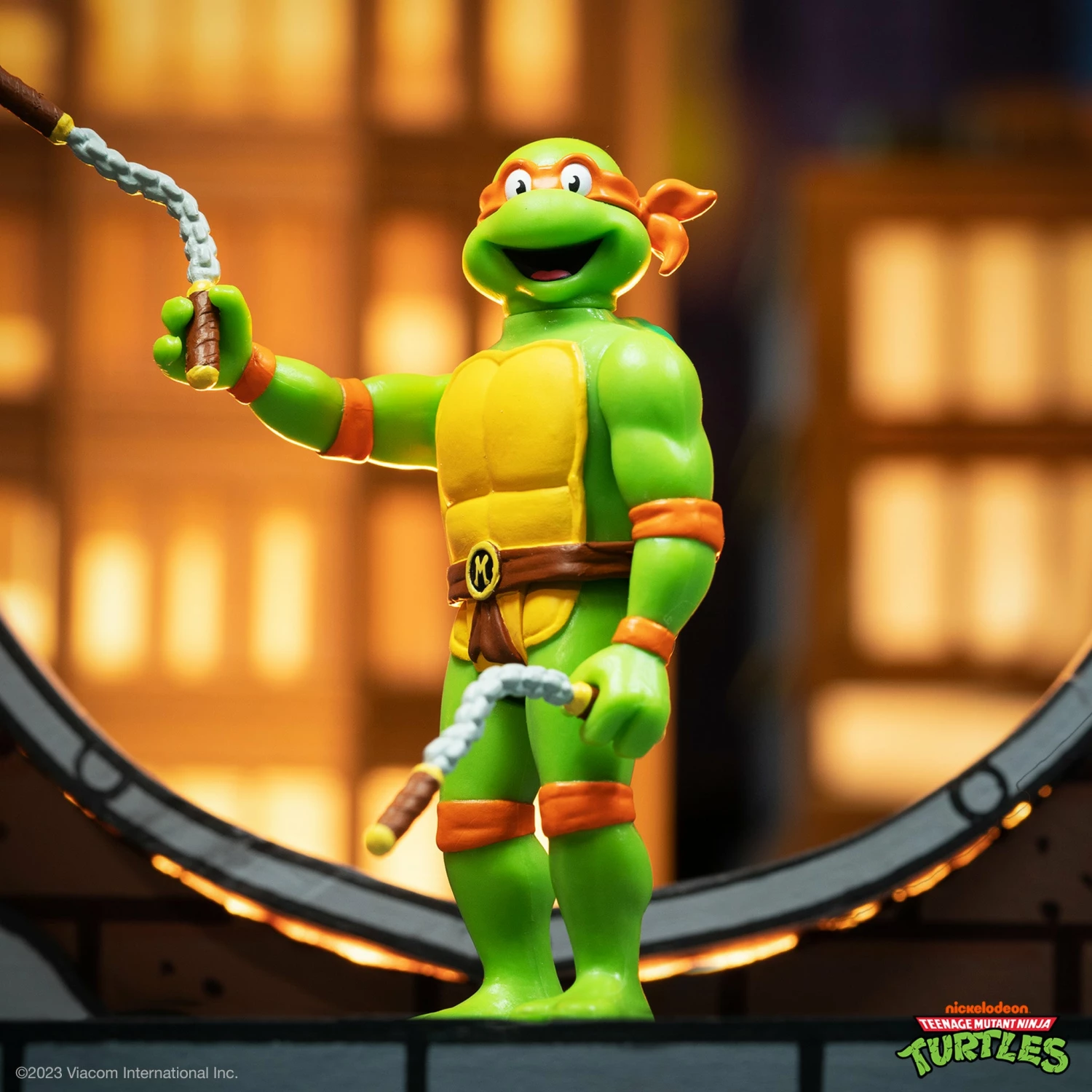 SUPER7 Teenage Mutant Ninja Turtles ReAction Wave 7 - Michelangelo Toon 2 SUPER7 Teenage Mutant Ninja Turtles ReAction Wave 7 - Michelangelo Toon - Image 2