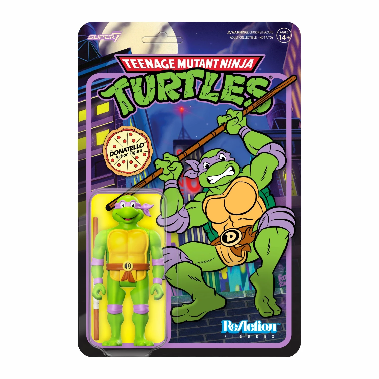 SUPER7 Teenage Mutant Ninja Turtles ReAction Wave 7 - Donatello Toon 1 SUPER7 Teenage Mutant Ninja Turtles ReAction Wave 7 - Donatello Toon