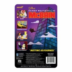 SUPER7 The Simpsons ReAction Wave 1 McBain - McBain (Commando) -Cheap SUPER7 Store RE TheSimpsons W1 McBain McBainCommando backofcard 2048