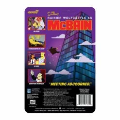 SUPER7 The Simpsons ReAction Wave 1 McBain - McBain -Cheap SUPER7 Store RE TheSimpsons W1 McBain Mendoza backofcard 2048