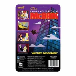 SUPER7 The Simpsons ReAction Wave 1 McBain - Scoey -Cheap SUPER7 Store RE TheSimpsons W1 McBain Skoey backofcard 2048