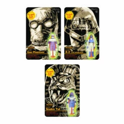 SUPER7 The Worst ReAction Figures - Snake Tut, X-3 & Gas Phantom (Monster Glow)