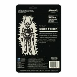 SUPER7 The Worst ReAction Wave 1 - Black Falcon (Monster Glow) -Cheap SUPER7 Store RE TheWorst W1 RemcoGlow BLACKFALCON BackofCard 2048