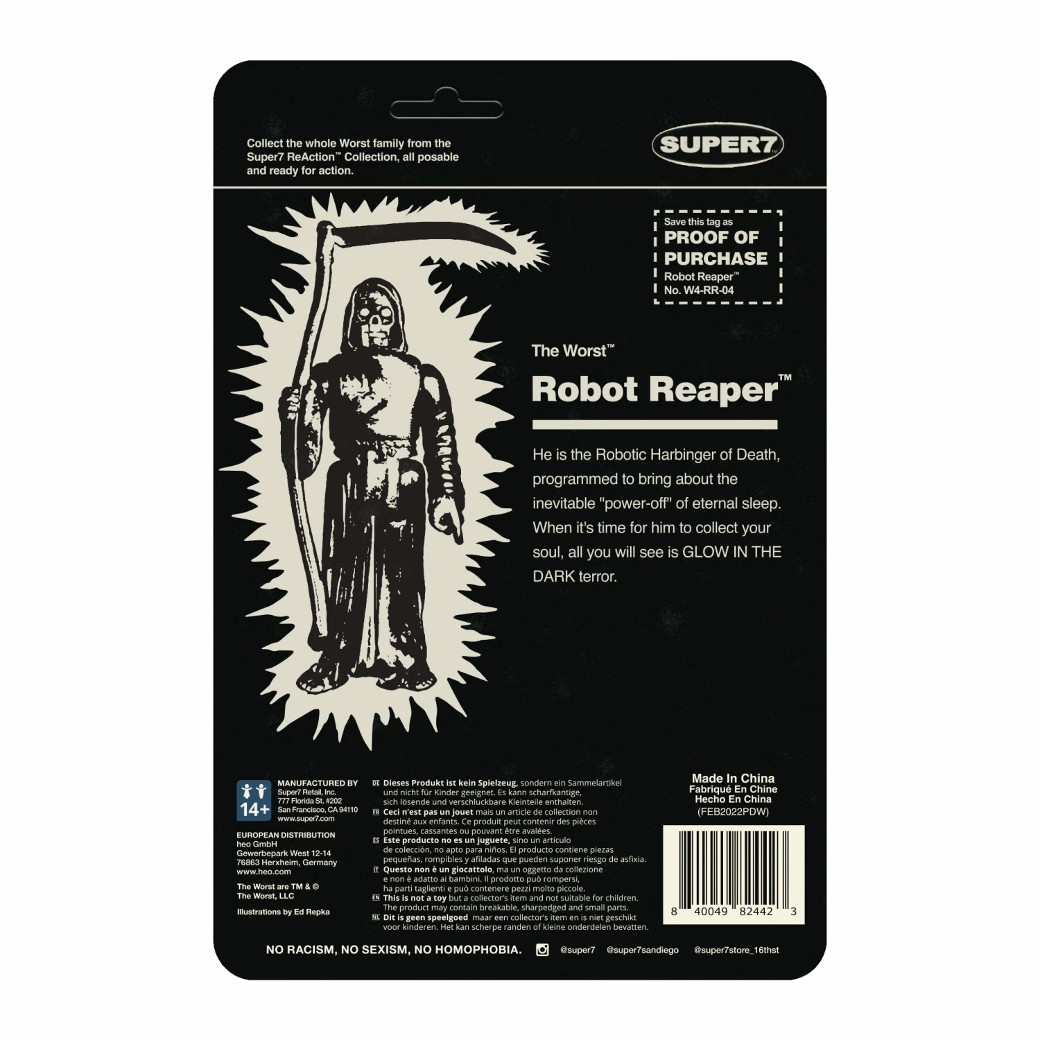 SUPER7 The Worst ReAction Wave 1 - Robot Reaper (Monster Glow) 4 SUPER7 The Worst ReAction Wave 1 - Robot Reaper (Monster Glow) - Image 4