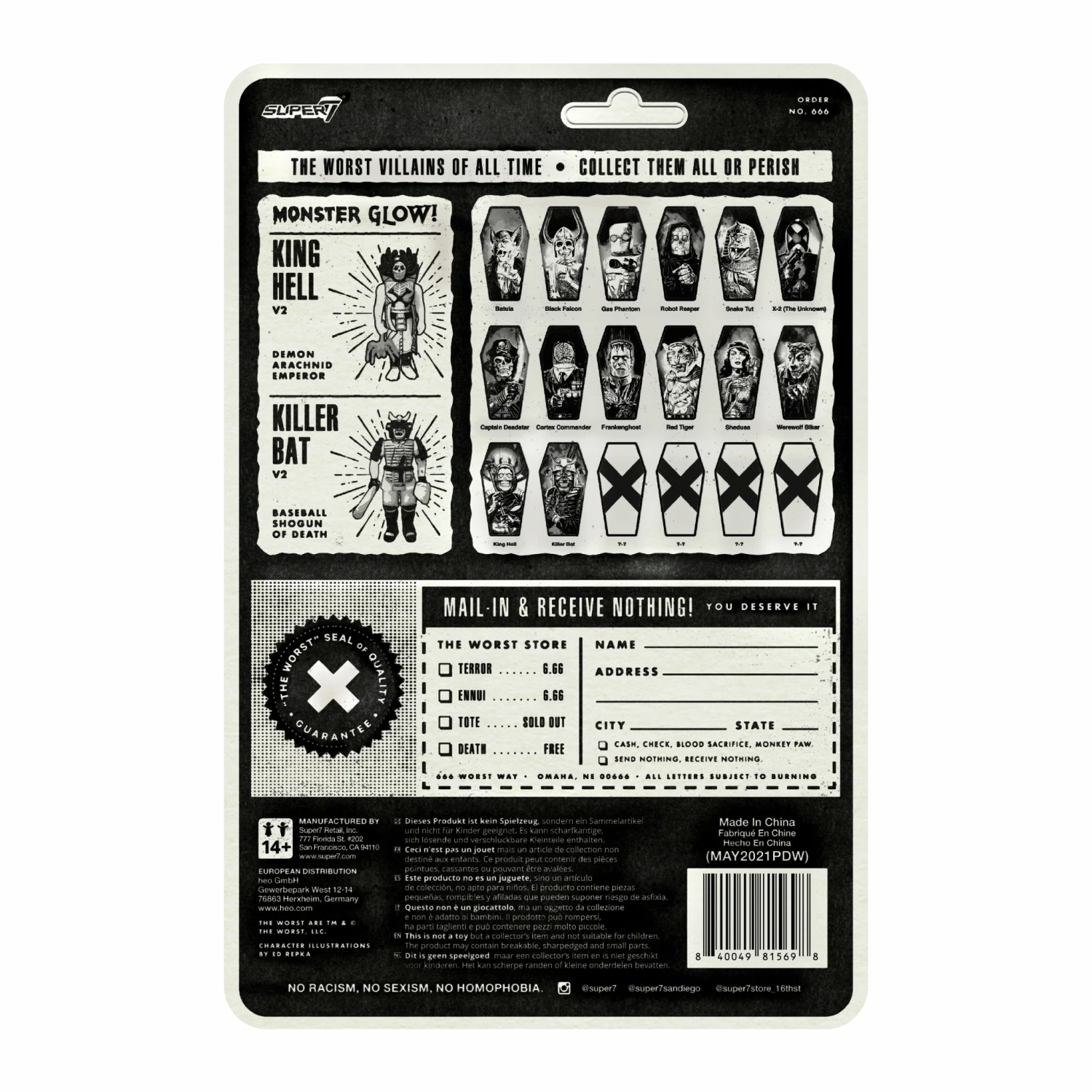 SUPER7 The Worst ReAction Figures Wave 3 - King Hell (Hell-oween Glow) 3 SUPER7 The Worst ReAction Figures Wave 3 - King Hell (Hell-oween Glow) - Image 3