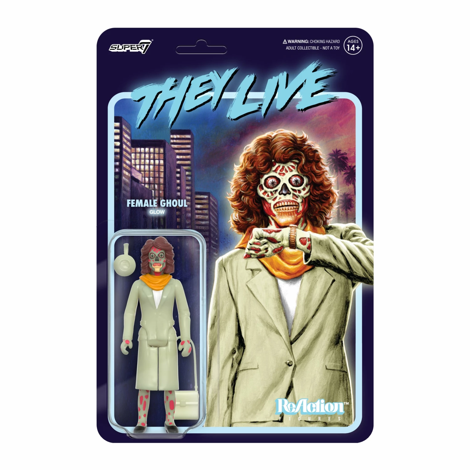 SUPER7 They Live ReAction Wave 2 - Female Ghoul (Glow) 1 SUPER7 They Live ReAction Wave 2 - Female Ghoul (Glow)