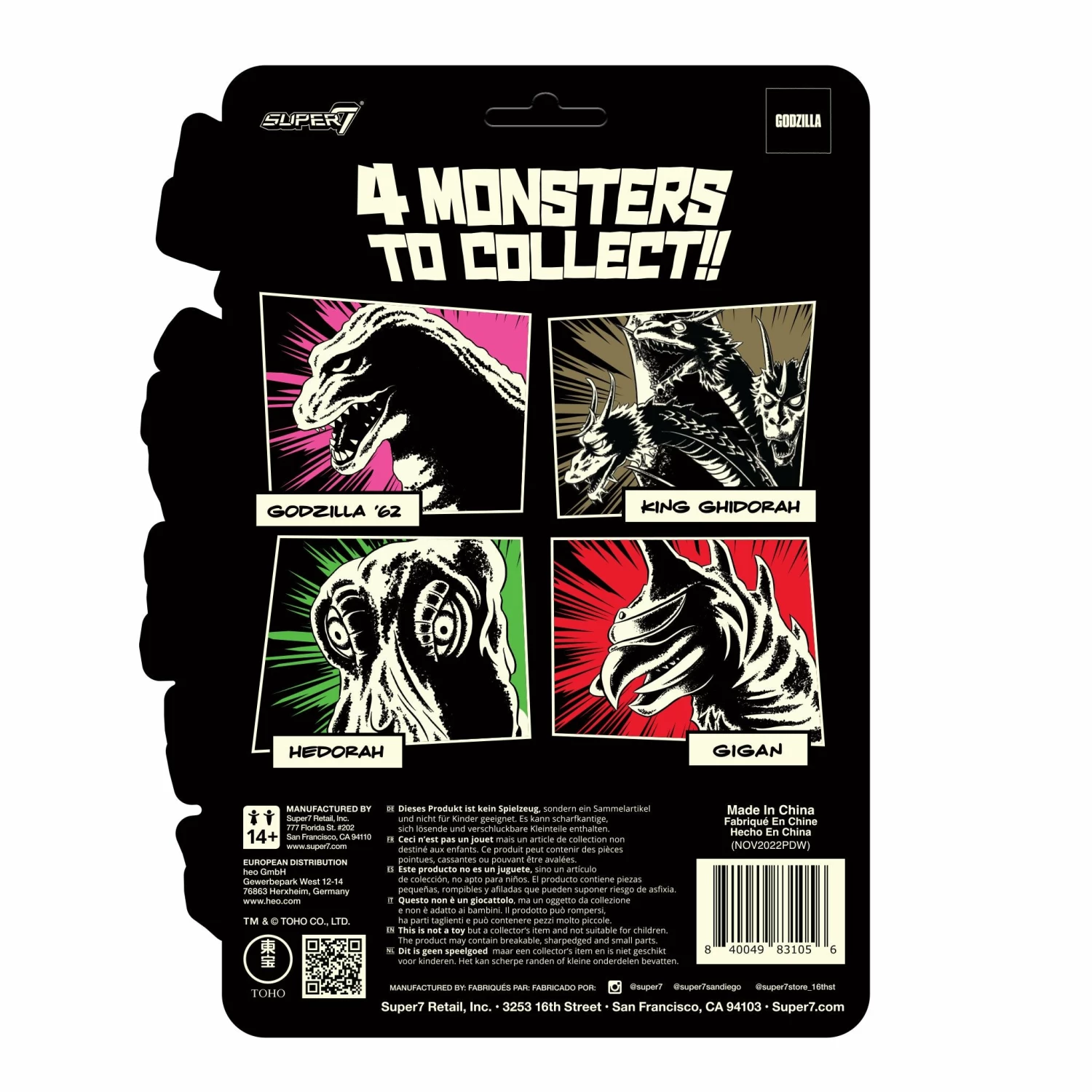 SUPER7 Toho ReAction Figures Wave 4 - King Ghidorah (Glow) 5 SUPER7 Toho ReAction Figures Wave 4 - King Ghidorah (Glow) - Image 5