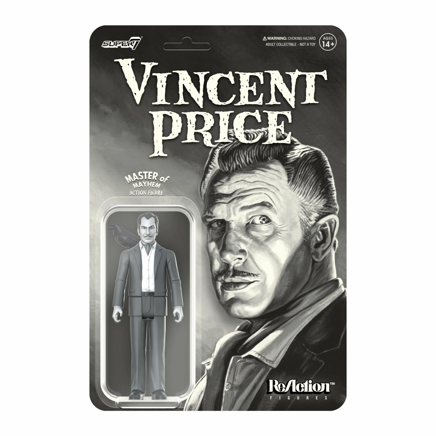 SUPER7 Vincent Price ReAction - Vincent Price (Grayscale) 1 SUPER7 Vincent Price ReAction - Vincent Price (Grayscale)