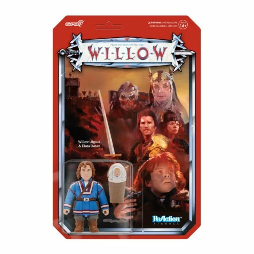 SUPER7 Willow ReAction Figure Wave 1 - Willow Ufgood (with Elora Danan) -Cheap SUPER7 Store RE Willow W1 Willow Card 2048