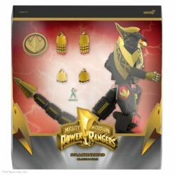 SUPER7 Mighty Morphin Power Rangers Ultimates! - DragonZord (Black & Gold) -Cheap SUPER7 Store UL MMPR Dragonzord BlackandGold Box Open comp