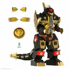 SUPER7 Mighty Morphin Power Rangers Ultimates! - DragonZord (Black & Gold)