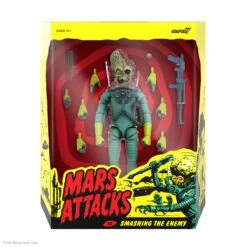 SUPER7 Mars Attacks ULTIMATES! Wave 1 - Martian (Smashing The Enemy) -Cheap SUPER7 Store UL MarsAttacks W1 SmashingEnemy Box Open Grid