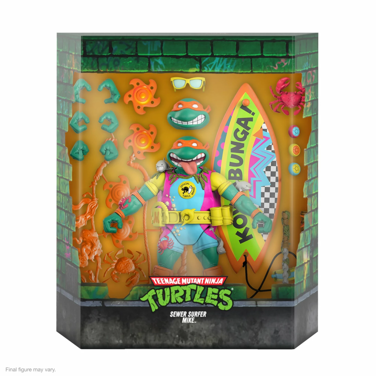 SUPER7 Teenage Mutant Ninja Turtles ULTIMATES! Wave 6 - Mike The Sewer Surfer 3 SUPER7 Teenage Mutant Ninja Turtles ULTIMATES! Wave 6 - Mike The Sewer Surfer - Image 3